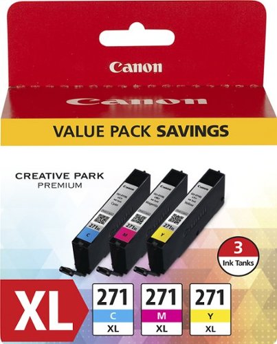  Canon - 271 XL Value Pack High-Yield - Yellow/Magenta/Cyan Ink Cartridges - Cyan/Magenta/Yellow