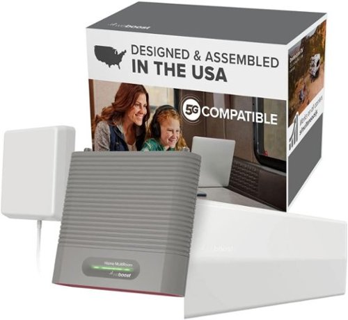 weBoost - Destination RV Cell Phone Signal Booster | Stationary Use | 5G & 4G LTE | All US & Canadian Carriers | FCC Approved - Gray-Front_Standard 