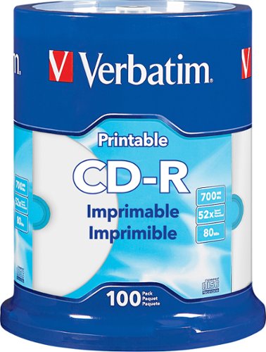  Verbatim - 52x CD-R Discs (100-Pack) - White