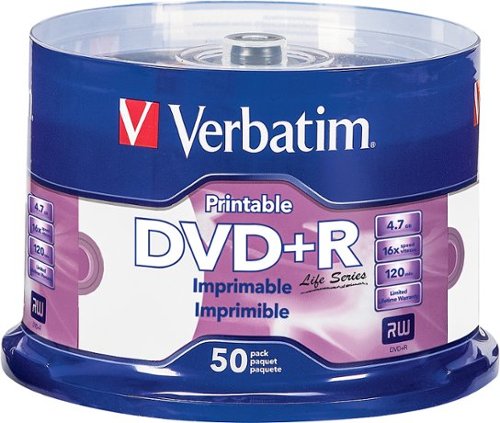  Verbatim - 16x DVD+R Discs (50-Pack) - White