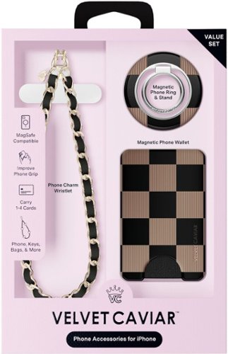VELVET CAVIAR Phone Accessory Gift Set- Universal MagSafe Wallet, MagSafe Grip Ring & Phone Charm - Mocha Vibe Checker BUY IN UAE