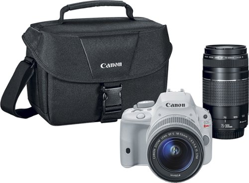 Canon - EOS Rebel SL1 DSLR Camera with 18-55mm STM and 75-300mm III Lenses - White