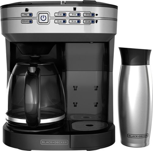  Black &amp; Decker - Café Select 12-Cup Dual Brew Coffeemaker - Black/Silver