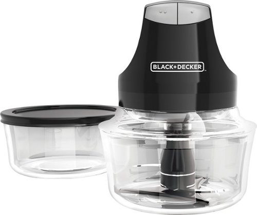  Black &amp; Decker - Glass Bowl Chopper with 2 Bowls - Black