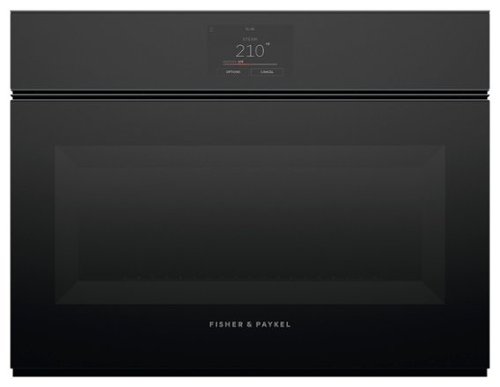 Fisher & Paykel - Minimal 24-in Combination steam oven Handle-less 3 cu ft capacity - Black