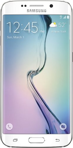 Samsung - Galaxy S6 edge 4G with 128GB Memory Cell Phone - White Pearl (AT&T)-Front_Standard 