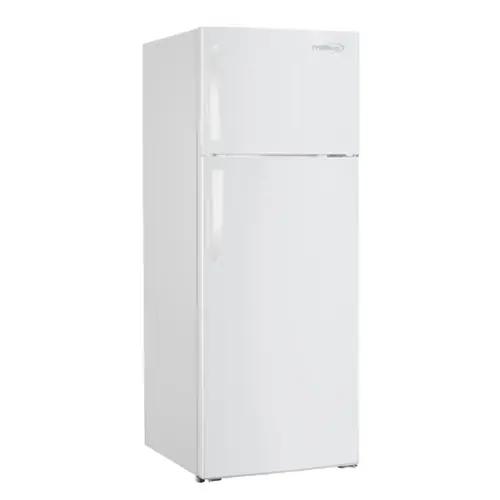 Front. Premium Levella - 10.0 CuFt Frost Free Top Freezer Refrigerator with Tilt-Out Can Dispenser and Gallon Door Storage in White - White.