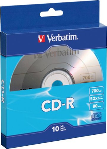  Verbatim - 52x CD-R Discs (10-Pack) - Silver