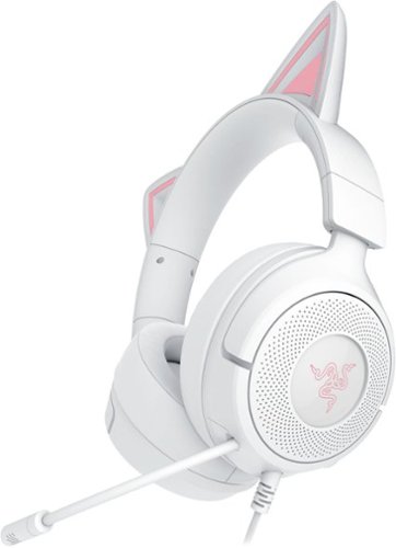 Razer - Kraken Kitty V3 X Wired Gaming Headset for PC, PlayStation, Nintendo Switch, Steam Deck, and Smartphone - White