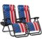 Best Choice Products - Set of 2 Zero Gravity Lounge Chair Recliners for Patio, Pool w/ Cup Holder Tray - American Flag-Front_Standard