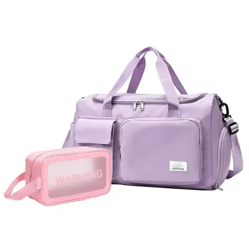Purple Gym Bag&toiletry Bag