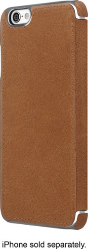 ADOPTED - Leather Folio Case for Apple® iPhone® 6 Plus and 6s Plus - Brown/Silver