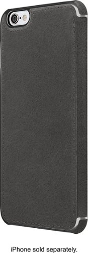  ADOPTED - Leather Folio Case for Apple® iPhone® 6 Plus and 6s Plus - Charcoal/Nickel