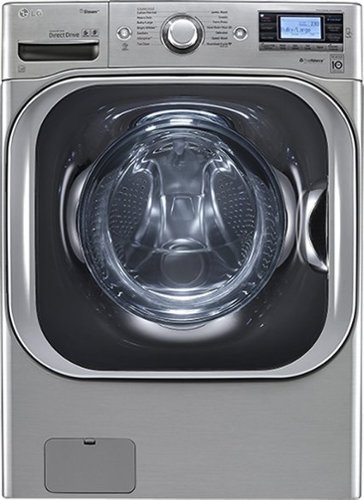  LG - TurboWash 5.2 Cu. Ft. 14-Cycle High-Efficiency Steam Front-Loading Washer - Graphite Steel
