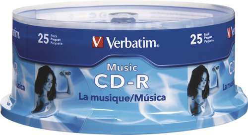  Verbatim - 40x CD-R Discs with Spindle Case (25-Pack)