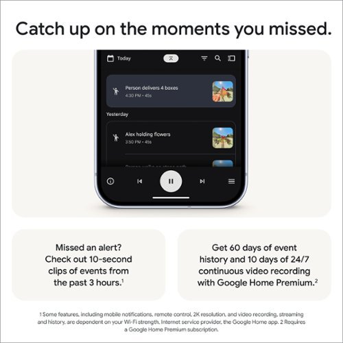 Google Nest Doorbell (wired, 3rd gen) - Latest Model - 2K Video and Gemini - Snow WHERE TO BUY