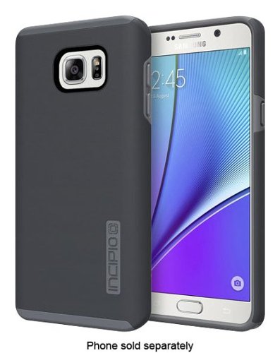  Incipio - DualPro Hard Shell Case for Samsung Galaxy Note 5 Cell Phones - Dark Gray/Light Gray