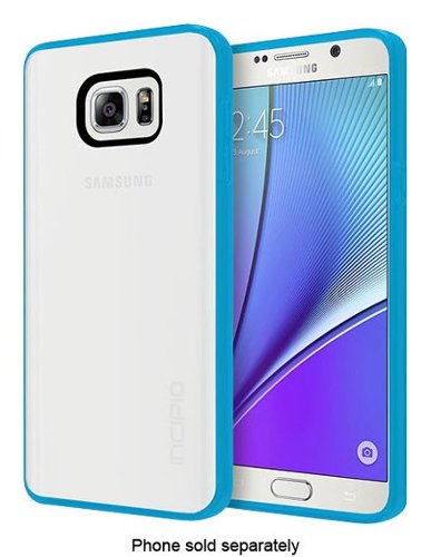 Incipio - Octane Pure Case for Samsung Galaxy Note 5 Cell Phones - Clear/Blue-Front_Standard 
