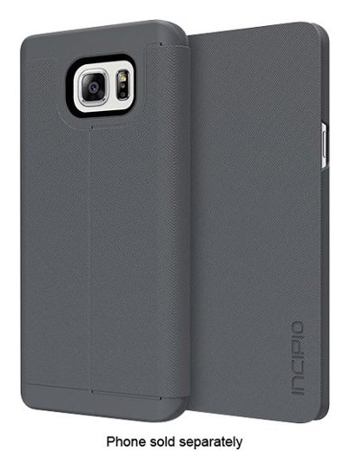  Incipio - Lancaster Folio Case for Samsung Galaxy Note 5 Cell Phones - Gray