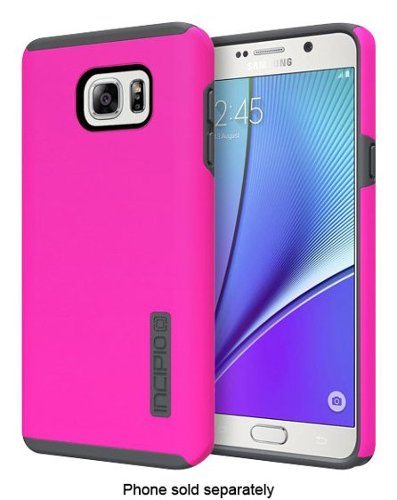  Incipio - DualPro Hard Shell Case for Samsung Galaxy Note 5 Cell Phones - Pink/Gray