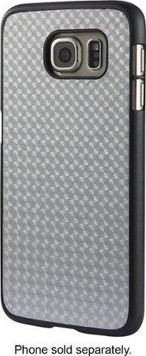  Dynex - Hard Shell Case for Samsung Galaxy S6 Cell Phones - Silver/Black