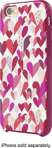  kate spade new york - Hybrid Hard Shell Case for Apple® iPhone® 6 and 6s - Confetti Hearts Multi Crystal Stones