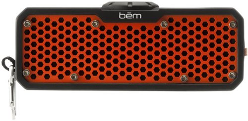  bem wireless - Portable Bluetooth Stereo Speaker - Black/Orange