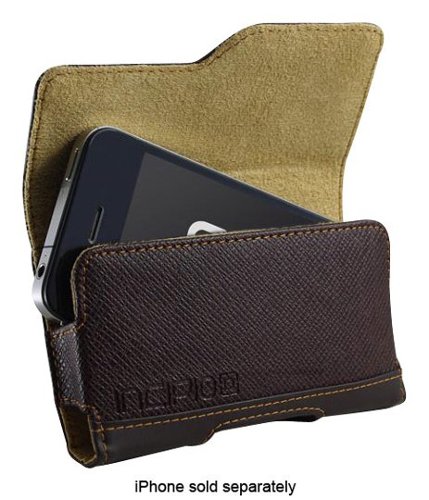  Incipio - Premium Leather Holster Case for Apple iPhone 4 and 4S - Brown