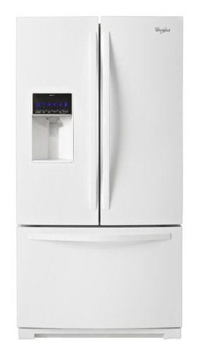  Whirlpool - 24.7 Cu. Ft. French Door Refrigerator with Thru-the-Door Ice and Water - White