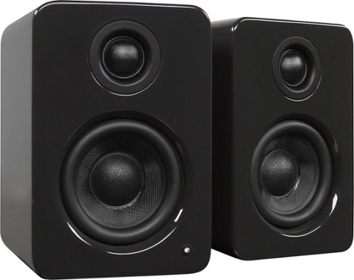 Kanto - YU2 3" 2-Way Powered Desktop Speakers (Pair) - Gloss Gray-Front_Standard 