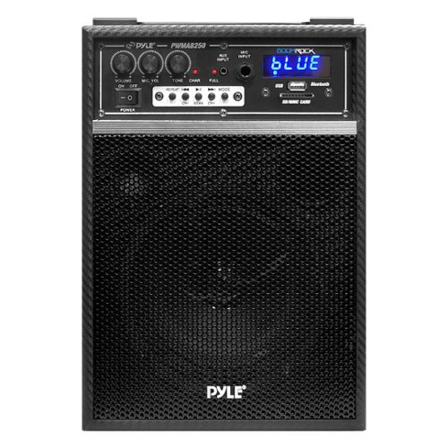 PYLE - PylePro 300W Bluetooth Battery Powered PA Speaker System - Black