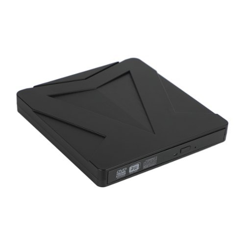 Topteng - Portable External DVD Drive with USB 3.0 & Type-C - Ultra Slim CD/DVD Burner Writer for Laptop, Mac & PC - Black-Front_Standard 