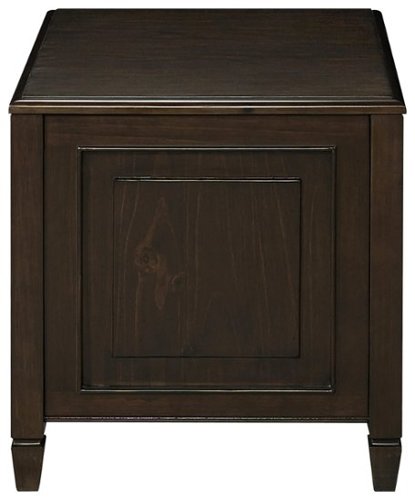 Simpli Home - Connaught End Side Table with Tray - Dark Chestnut Brown