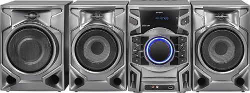 Dynex™ - 120W Bluetooth Mini Shelf System - Black-Front_Standard 