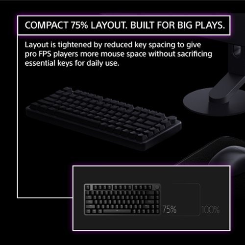 Sony INZONE KBD-H75 75% Wired Aluminum Chassis Gaming Keyboard with Rapid Trigger - Black BUY ONLINE