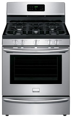  Frigidaire - Gallery 5.0 Cu. Ft. Self-Cleaning Freestanding Gas Convection Range - Stainless steel
