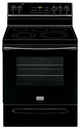 Frigidaire - Gallery 5.7 Cu. Ft. Self-Cleaning Freestanding Electric Convection Range - Black-Front_Standard 
