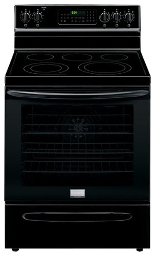 Frigidaire - Gallery 5.8 Cu. Ft. Self-Cleaning Freestanding Electric Convection Range - Black-Front_Standard 