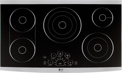 LG - STUDIO 30" Built-In Electric Cooktop with 5 Elements, Hot Surface Indicator and Bridge Element - Stainless steel