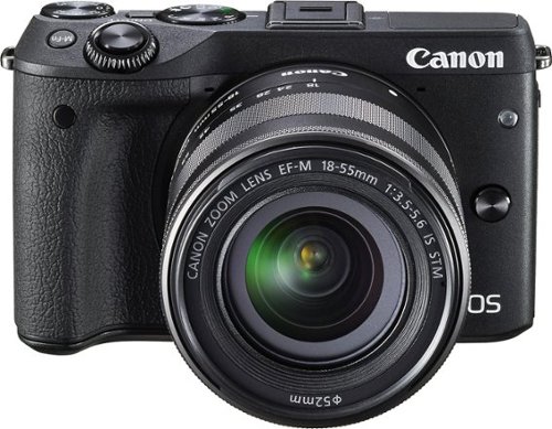  Canon - EOS M3 Mirrorless Camera with EF-M 18-55mm Lens - Black