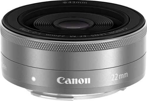  Canon - EF-M 22mm f/2 STM Wide-Angle Lens - Silver