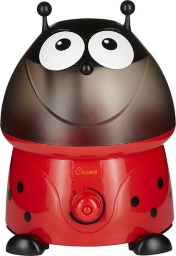 Crane - Adorable Ultrasonic Cool Mist Humidifier - Red/Black-Front_Standard 