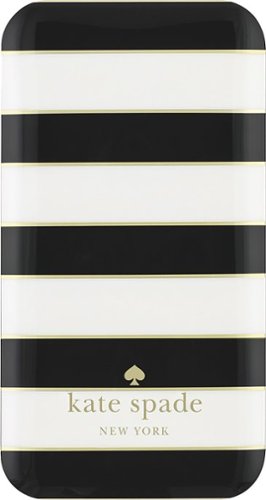  kate spade new york - Portable Charger - Candy Stripe Black/Cream/Gold