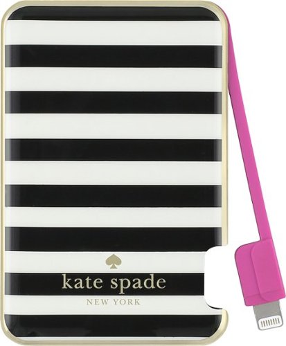  kate spade new york - Portable Charger - Micro Stripe Black/White