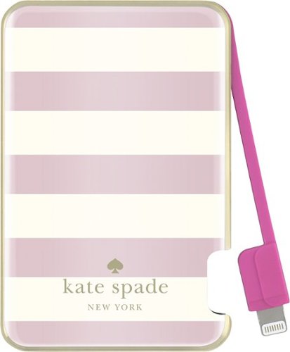  kate spade new york - Portable Charger - Candy Stripe Blush/Cream