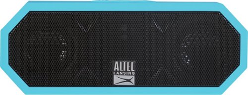  Altec Lansing - Jacket H2O Portable Bluetooth Speaker - Black/Aqua Blue
