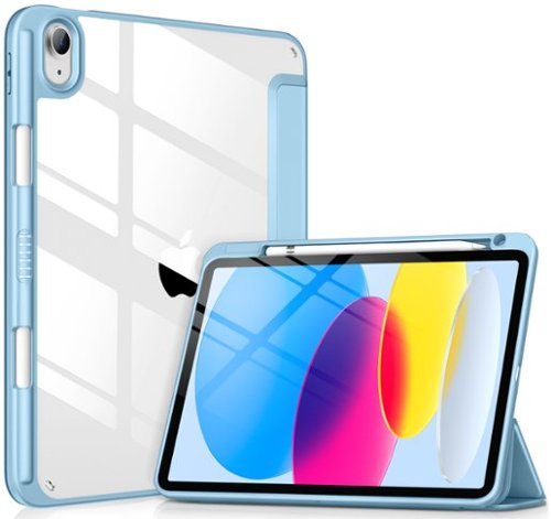 DTTO - Case for iPad (A16) 11-inch 2025 and iPad 10th Generation 10.9 Inch 2022, Clear Back and TPU Shockproof Frame Cover - Sky Blue-Front_Standard 