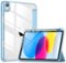 DTTO - Case for iPad (A16) 11-inch 2025 and iPad 10th Generation 10.9 Inch 2022, Clear Back and TPU Shockproof Frame Cover - Sky Blue-Front_Standard