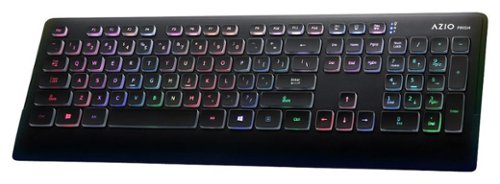  AZIO - PRISM 7-Color Backlit Keyboard - Black