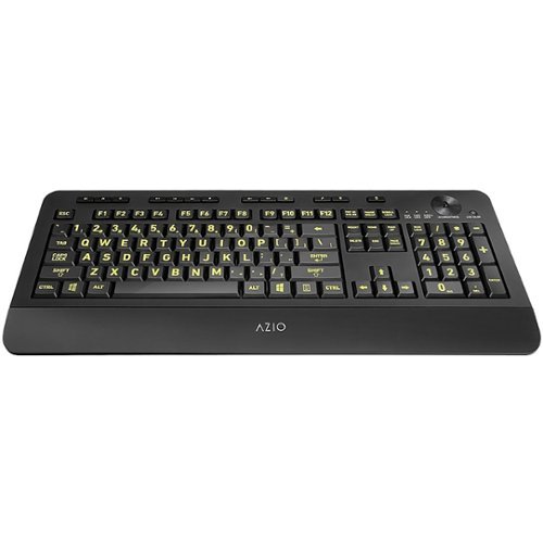  AZIO - Vision Wired Keyboard with Back Lighting - Black
